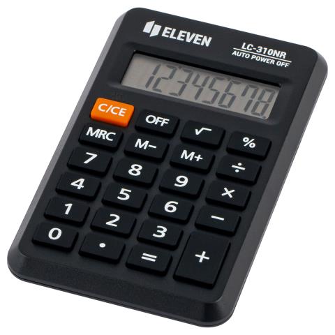Калькулятор карман. Eleven LC-310NR 8 разр. черный Калькулятор карман. Eleven LC-310NR 8 разр. черный