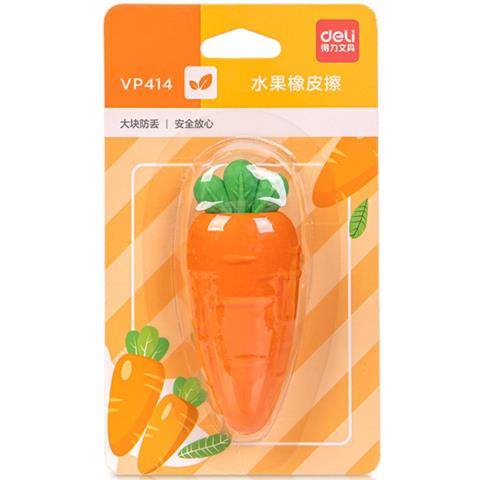 Ластик Deli VP414carVP414ORANGE морковь Ластик Deli VP414carVP414ORANGE морковь