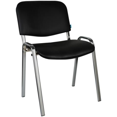 Стул Helmi HL-F01 Изо каркас хром кожзам черный 330630 Стул Helmi HL-F01 Изо каркас хром кожзам черный 330630