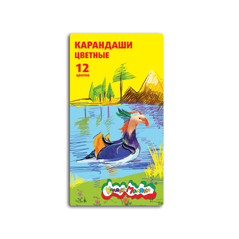 Карандаши цв. 12 цв. Каляка-Маляка мет. пенал ККМ12П