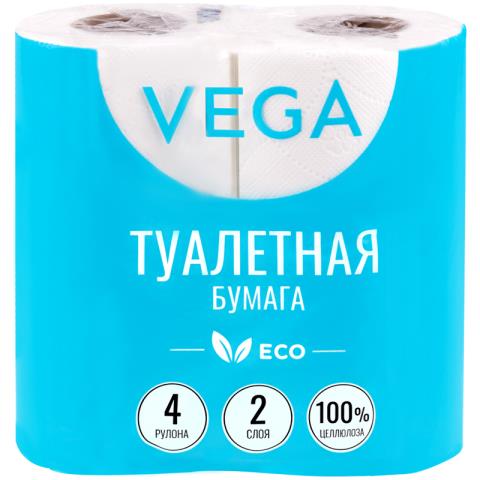 Туал. бумага Vega 2сл. 15м. белая 4шт. эко 315618