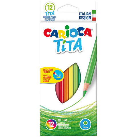 Карандаши цв. 12 цв. пластиковые Carioca Tita 42793 Карандаши цв. 12 цв. пластиковые Carioca Tita 42793
