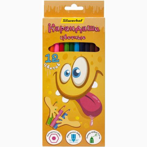 Карандаши цв. 12 цв. Silwerhof Монстрики 1830345 