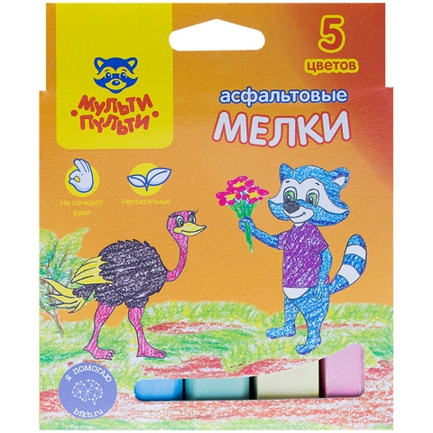Мел цветной 5 цв. Мульти-Пульти для асфальта ЦМ_50484