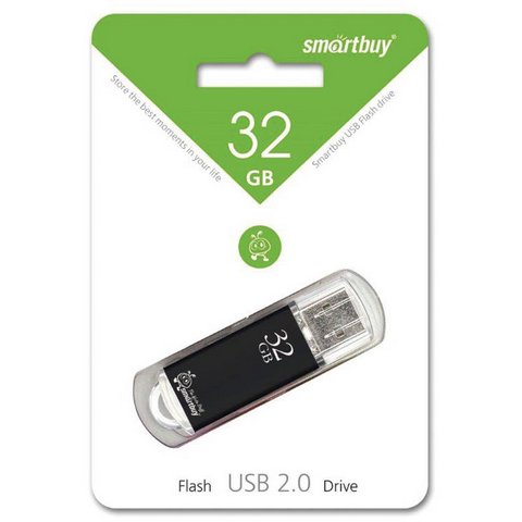 Флэш накопитель Smartbuy 32 Gb 2.0 V-Cut черный