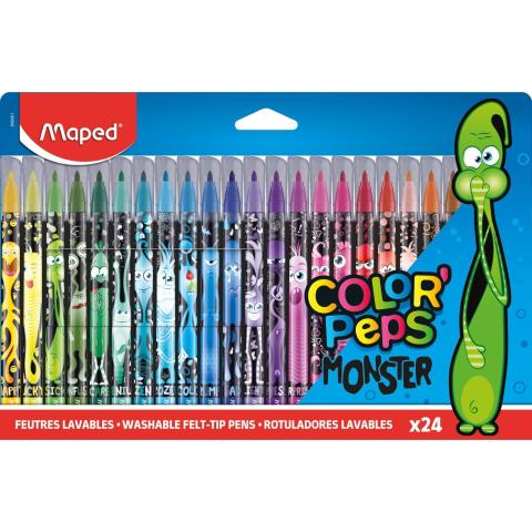 Фломастер 24 цв. Maped Monster декорированные 845401 Фломастер 24 цв. Maped Monster декорированные 845401