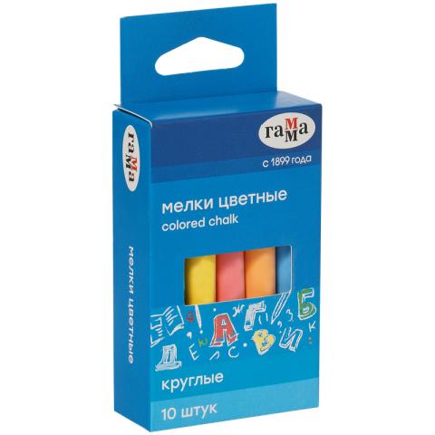 Мел цветной 10 шт. круглый мягкий Гамма 909193