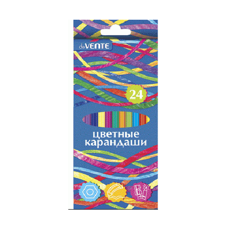 Карандаши цв. 24 цв. пластиковые deVENTE Животный мир 5024311 Карандаши цв. 24 цв. пластиковые deVENTE Животный мир 5024311
