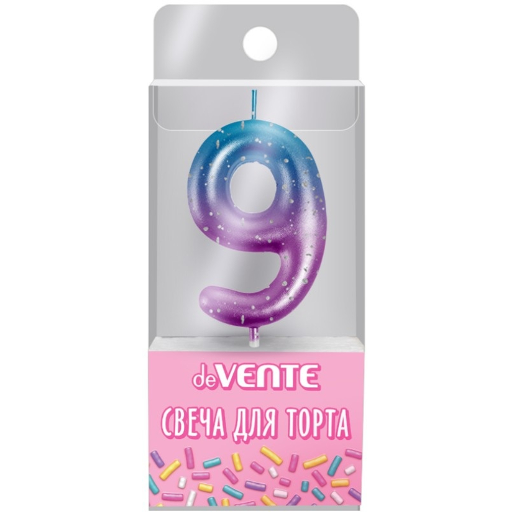 Свеча-цифра deVENTE 9060508 Degrade "9"