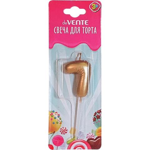 Свеча-цифра "7" deVENTE 9060010 Воздушный шарик золото Свеча-цифра "7" deVENTE 9060010 Воздушный шарик золото