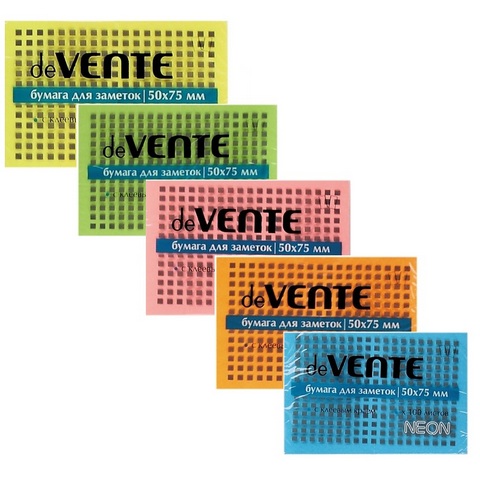 Стикеры 51х76 мм 100л. deVENTE 2010312 неон желтая