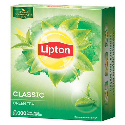 Чай Lipton Classic Green зеленый 100 пакетиков 67094614