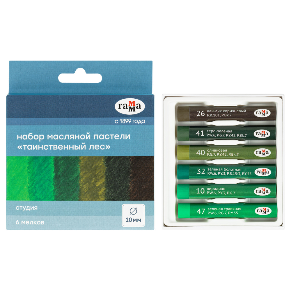 Пастель масляная 6 цв. Гамма Студия Таинственный лес 242202306