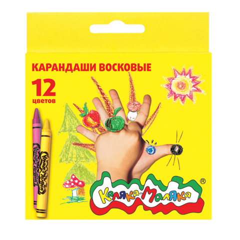 Карандаши восковые 12 цв. Каляка КВКМ12 Карандаши восковые 12 цв. Каляка КВКМ12