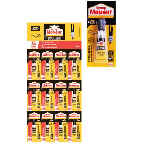 Клей-супер Момент 3 гр 608976 мульти-карта