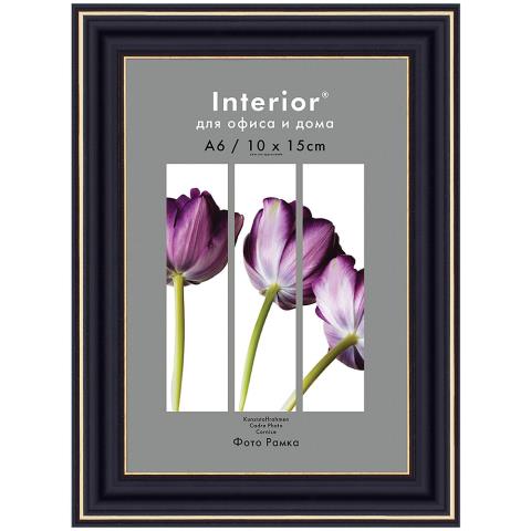 Фоторамка 10х15 Interior Office пластик черный 289 Фоторамка 10х15 Interior Office пластик черный 289