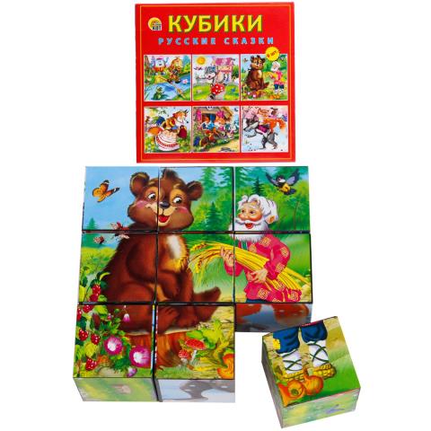 Кубики 9 шт. Русские сказки К09-8080