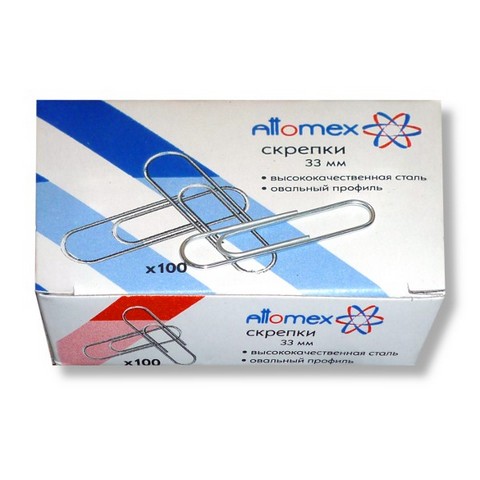 Скрепки 33 мм 100 шт Attomex 4135306 треуг. оцинкован.