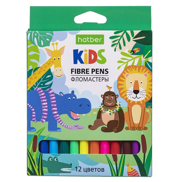 Фломастер 12 цв. Hatber Африка FP_078345 078345