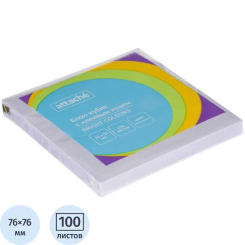 Стикеры 76х76 мм 100 л. Attache фиолетовый 1495409