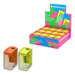 Точилка ErichKrause CITY Mini Neon 60020 прямоуг с конт.
