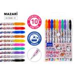 Набор гел ручек 10 цв. MEOW блестки аромат. М-5840-10