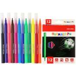 Фломастер 12 цв. Проф-Пресс Мяч на чёрном ФЛ-4894