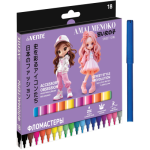 Фломастер 18 цв. deVente Amai Menoko картон.коробка 5082625