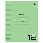 Тетрадь 12 л. (узкая) БиДжи UniTone. Green пласт. обложка Т5ск12_пл 57704