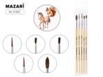 Кисти набор 5 шт. Mazari (белка № 4, 5, пони № 1, 2, 4) М-17327