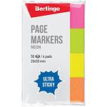 Стикеры - индексы Berlingo 50х20х50 неон 4 цв. бумажные LSz_41002