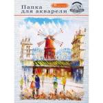 Папка для акварели А3 8 л. 160 гр. П-П Городская мельница 08-7124 РАСПРОДАЖА