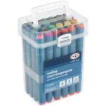 Набор маркеров 24 цв. ГАММА Студия 1204P_24  двухсторон. трехгран. для скетчинга