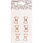 Скрепки 30 мм х 19 мм deVENTE Gold Rose Bow 4135005 6 шт. блистер