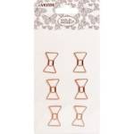 Скрепки 30 мм х 19 мм deVENTE Gold Rose Bow 4135005 6 шт. блистер