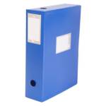 Короб архивный 80 мм пластик вырубная застежка ВА80/08BLUE 330х245 синий 816213