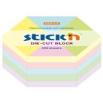 Стикеры 61х70 мм 250 л. 21826 пастель ассорти гексагон