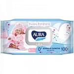 Салфетки Влажные Aura Ultra comfort 100шт. детские с алоэ без спирта клапан 76863 ЧЗ