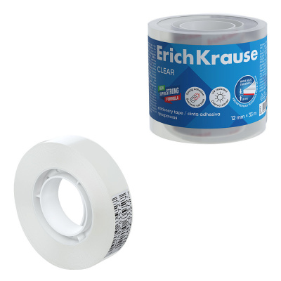 Набор из 4-х клейких лент 12 мм х33 м ERICH KRAUSE Clear 63572