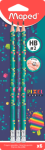 Карандаши набор 6 шт. с ласт. Maped PIXEL PARTY пласт. треуг. 851816
