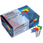 Булавки канц. 20 мм пласт. 50 шт. deVENTE 4130500 флажок