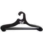 Вешалка-плечики пластик 3 шт. 44 см перекладина, крючки р.48-52 черный 299867