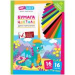 Бумага цветная А4 16 л. 16 цв. ArtSpace Дракон газет.двусторон. на скобе Нб16-16гдв_28780