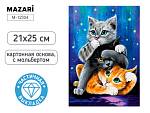 Мозаика алмазная с мольбертом 21х25 М-12304 Котики