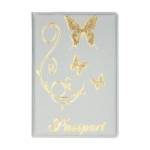 Обложка д/паспорта OfficeSpace серебро Бабочки 342741