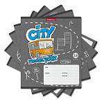 Тетрадь 18 л. (клетка) ErichKrause City Transport 58251  /10 MIX