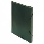 Папка с 6 отд. Бюрократ ВРR6 на резинке А4 пластик черный/876076