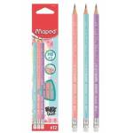 Карандаш ч/гр. Maped BLACK PEPS Pastel треугольн. с ласт. 851730