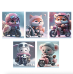 Тетрадь 40 л. (клетка) К-Э Пушистые мотоциклисты ТК408643