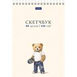Скетчбук А5 80 л. Хатбер Модный мишка 80Б5Агр_34850 100г/кв.м.